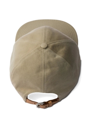 Prada old gabardine baseball cap - Neutrals