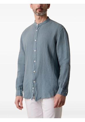 Brooks Brothers stand collar linen shirt - Blue