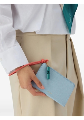 Furla Iride envelope zip leather clutch bag - Blue