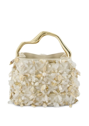 Cult Gaia mini Solene bead-embellished tote bag - Neutrals
