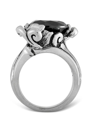 King Baby cubic zirconia floral ring - Silver