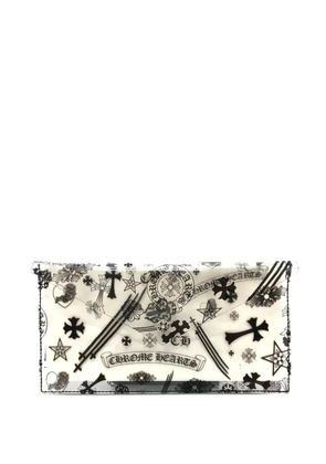 Chrome Hearts logo-print clutch bag - White