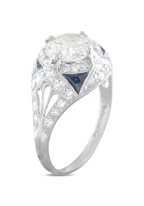 LB Exclusive diamond and sapphire ring - Silver