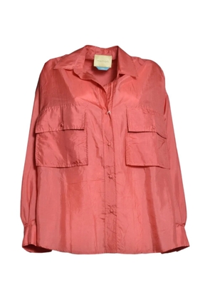 MOMONÌ patch-pocket silk shirt - Orange
