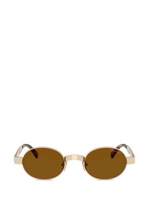 Miu Miu oval-frame sunglasses - Gold