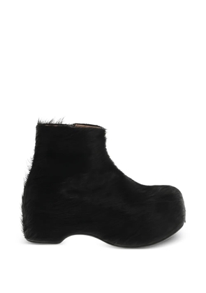 Marni calf-hair zip-fastening ankle boots - Black