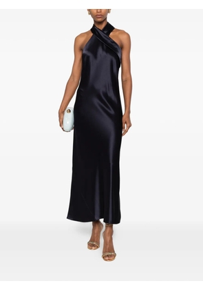 Galvan London Pandora satin midi dress - Blue