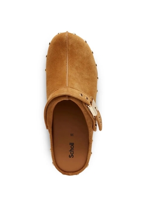 Scholl stud-embellished buckle-fastening clogs - Neutrals