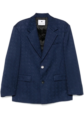 Marine Serre Moon Diamond jacquard blazer - Blue