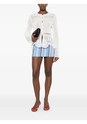 The Frankie Shop Hera striped mini kirt - Blue
