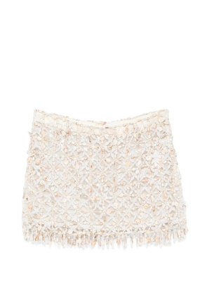 Cult Gaia Idalia bead-embellished midi skirt - Neutrals