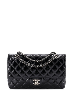 CHANEL Pre-Owned Classic Double Flap Bag Quilted Patent Medium shoulder bag - Black