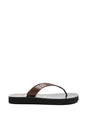 Gucci logo-detail flip-flops - Brown