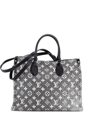 Louis Vuitton Pre-Owned OnTheGo Tote Monogram Jacquard Denim MM shoulder bag - Grey