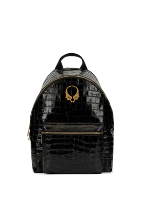 Roberto Cavalli crocodile-effect Tiger Tooth backpack - Black