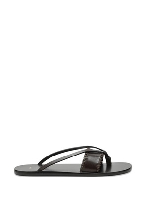 Jude Helena leather flat sandals - Brown
