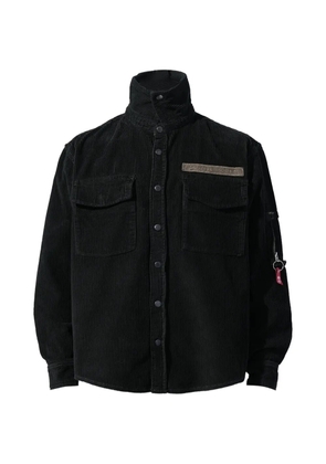 PROTOTYPES graphic-print corduroy shirt - Black