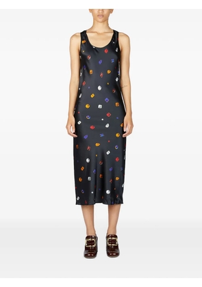 Sportmax printed sleeveless dress - Black