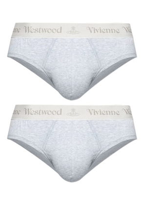 Vivienne Westwood logo-band briefs (pack of two) - Grey
