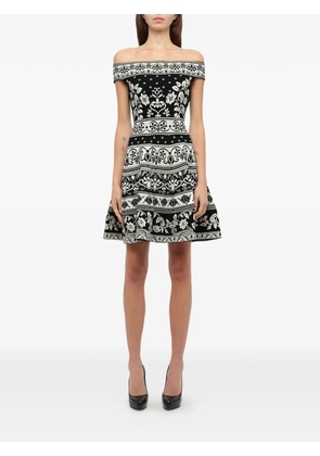 Alexander McQueen floral mini dress - Black