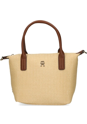 Tommy Hilfiger woven top-handle tote bag - Neutrals