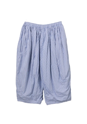 Comme Des Garçons Comme Des Garçons striped cropped trousers - Blue