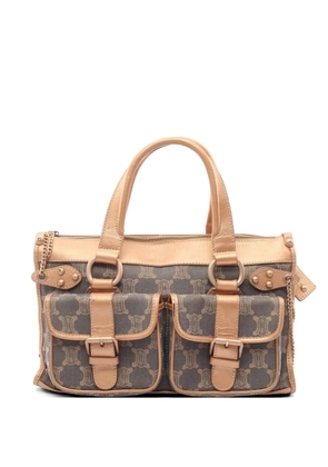 Celine Pre-Owned 00s Macadam buckle-detail tote bag - Blue