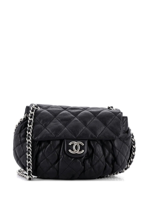 CHANEL Pre-Owned Chain Around Flap Bag Quilted Leather Medium crossbody bag - Black