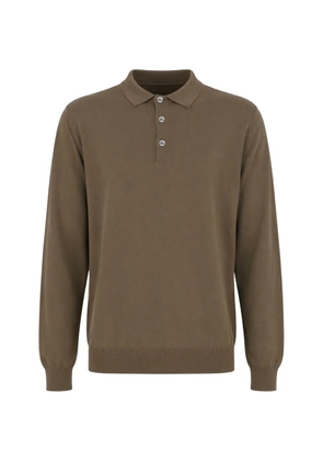 Drumohr long-sleeve knitted polo shirt - Green