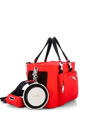 Prada Pre-Owned Convertible Pet Carrier Re-Nylon with Mesh satchel - Red