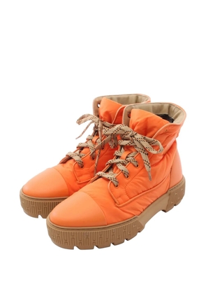 Hermès Pre-Owned 2010s Fresh lace-up combat boots - Orange