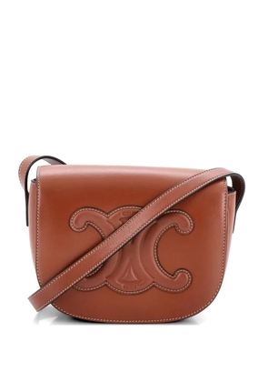Celine Pre-Owned Cuir Triomphe Folco Bag Leather crossbody bag - Brown