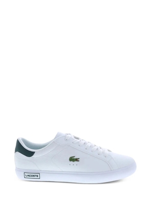 Lacoste Powercourt lace-up leather sneakers - White