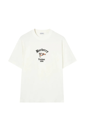 Burberry Check-flag cotton T-shirt - Neutrals