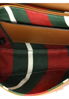 Gucci Pre-Owned GG Emblem Flap GG Coated Canvas Mini crossbody bag - Brown