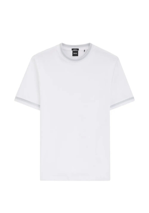 BOSS tipped-trim jersey T-shirt - White