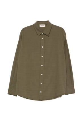 atomo factory embroidered raw-edge shirt - Green