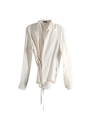 Ann Demeulemeester Alba wrap-design long-sleeve shirt - White