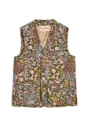 Valentino Garavani Gobelin waistcoat with jacquard Après L'Hiver pattern - Black