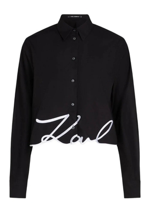 Karl Lagerfeld embroidered shirt - Black