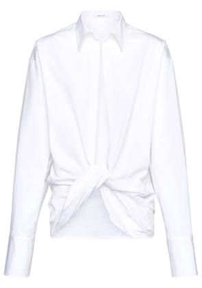 Ferragamo wrap-design cotton shirt - White