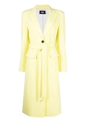 Karl Lagerfeld tailored belted coat - Yellow