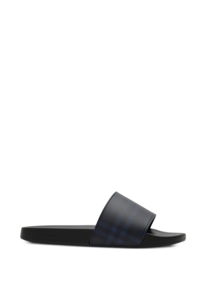 Burberry Check slides - Blue