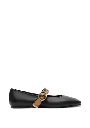 Burberry Check-strap leather Robin ballerinas - Black