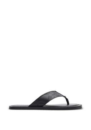 Burberry embossed check leather Pavilion sandals - Black