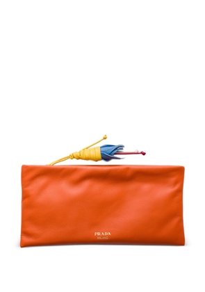 Prada nappa leather zipper pouch - Orange
