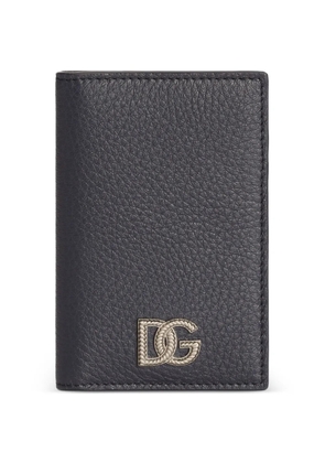 Dolce & Gabbana card holder in calfskin with logo - Blue