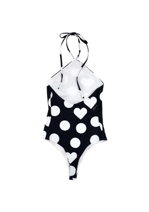 Jacquemus heart-print polka-dot swimsuit - Blue