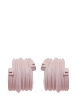 Elisabetta Franchi spiral-design embossed earrings - Pink