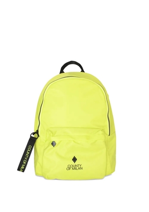 COUNTY OF MILAN logo-print zip-around backpack - Yellow